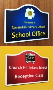 Wave Top Office and Classroom Door Signs